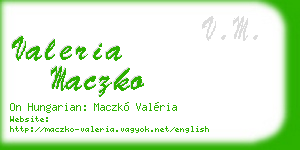 valeria maczko business card